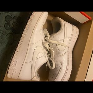 Nike White Airforces Size 8